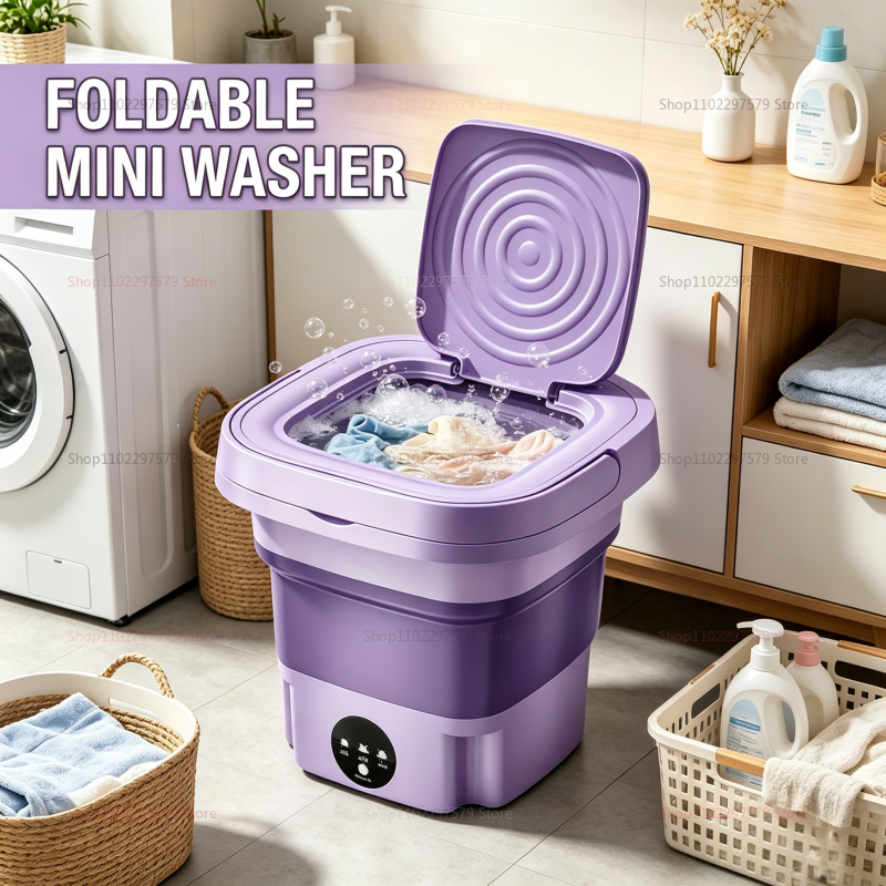 Baby Clothing Washing Machine - 8L Portable Foldable Mini Washing Machine