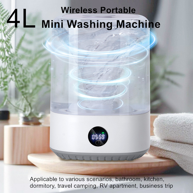 Baby Clothing Washing Machine - 4L Mini Washing Machine, 5000Mah, Fully