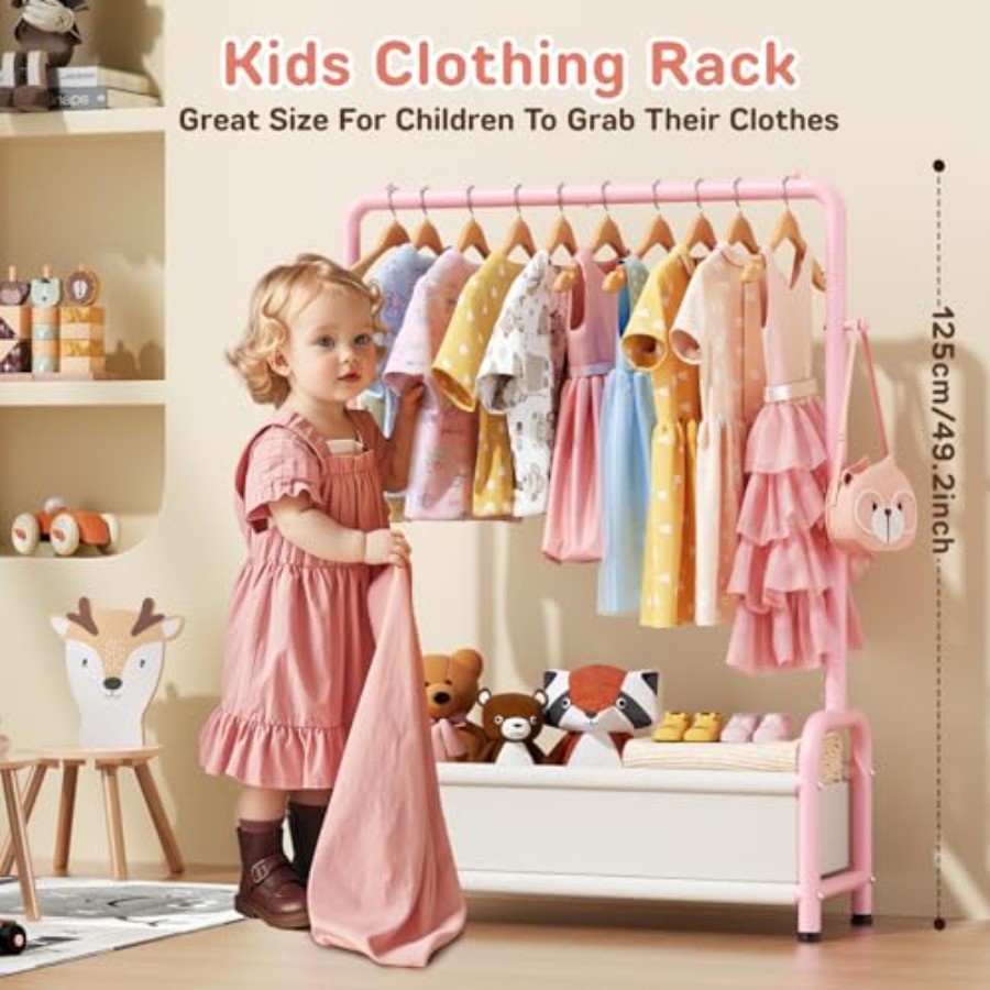 Clothing Rack with Storage She - Baby Clothing Hanging Rack recension och pris