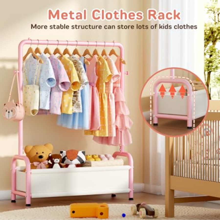 Clothing Rack with Storage She - Baby Clothing Hanging Rack recension och pris