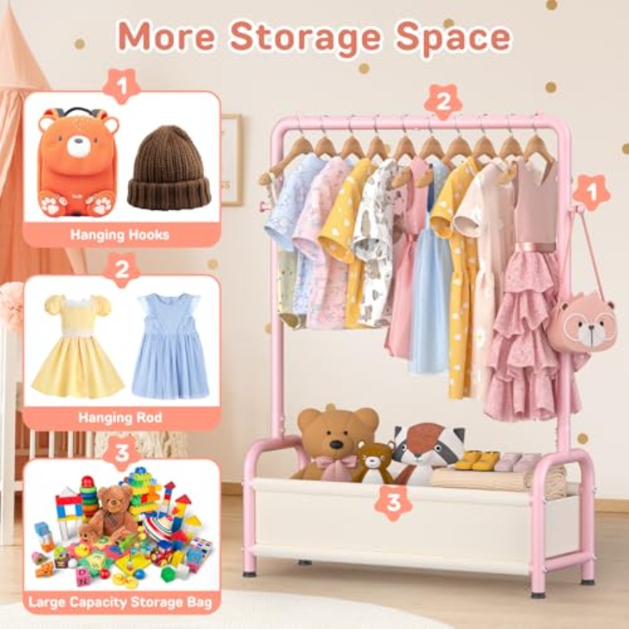 Clothing Rack with Storage She - Baby Clothing Hanging Rack recension och pris