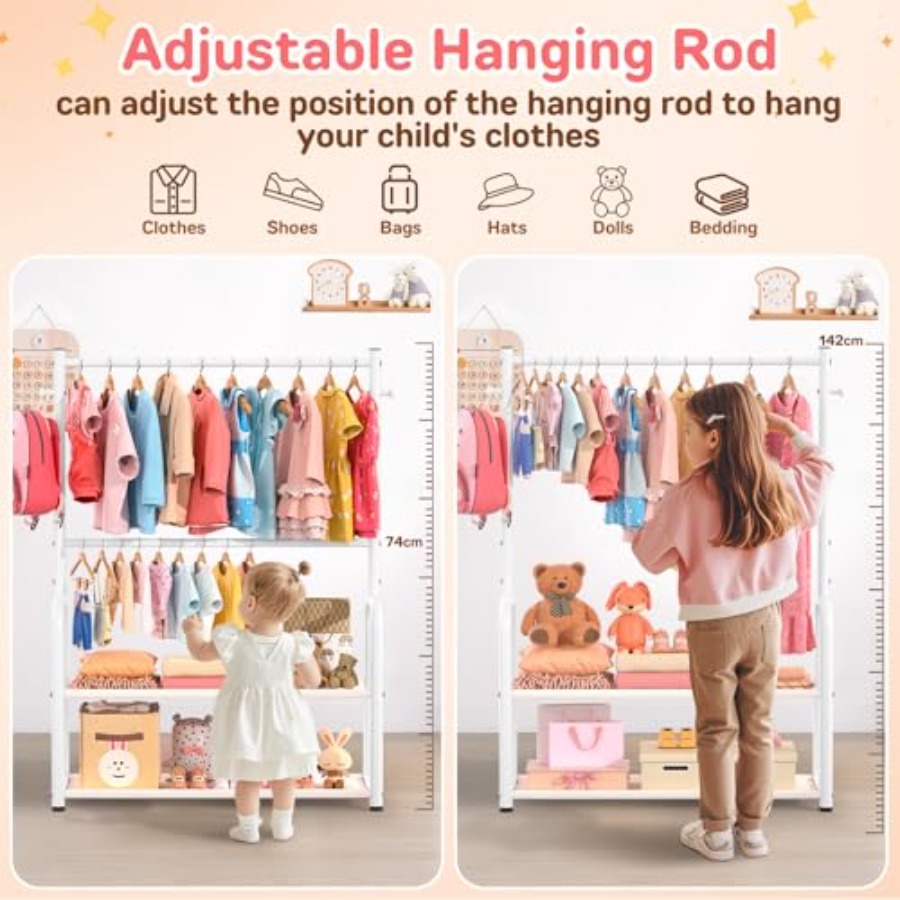 Clothing Rack with 2-Layer Sto - Baby Clothing Hanging Rack recension och pris