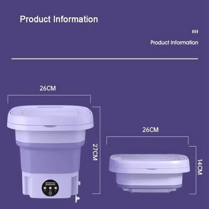 8L Foldable Washing Machine wi - Baby Clothing Washing Machine recension och pris