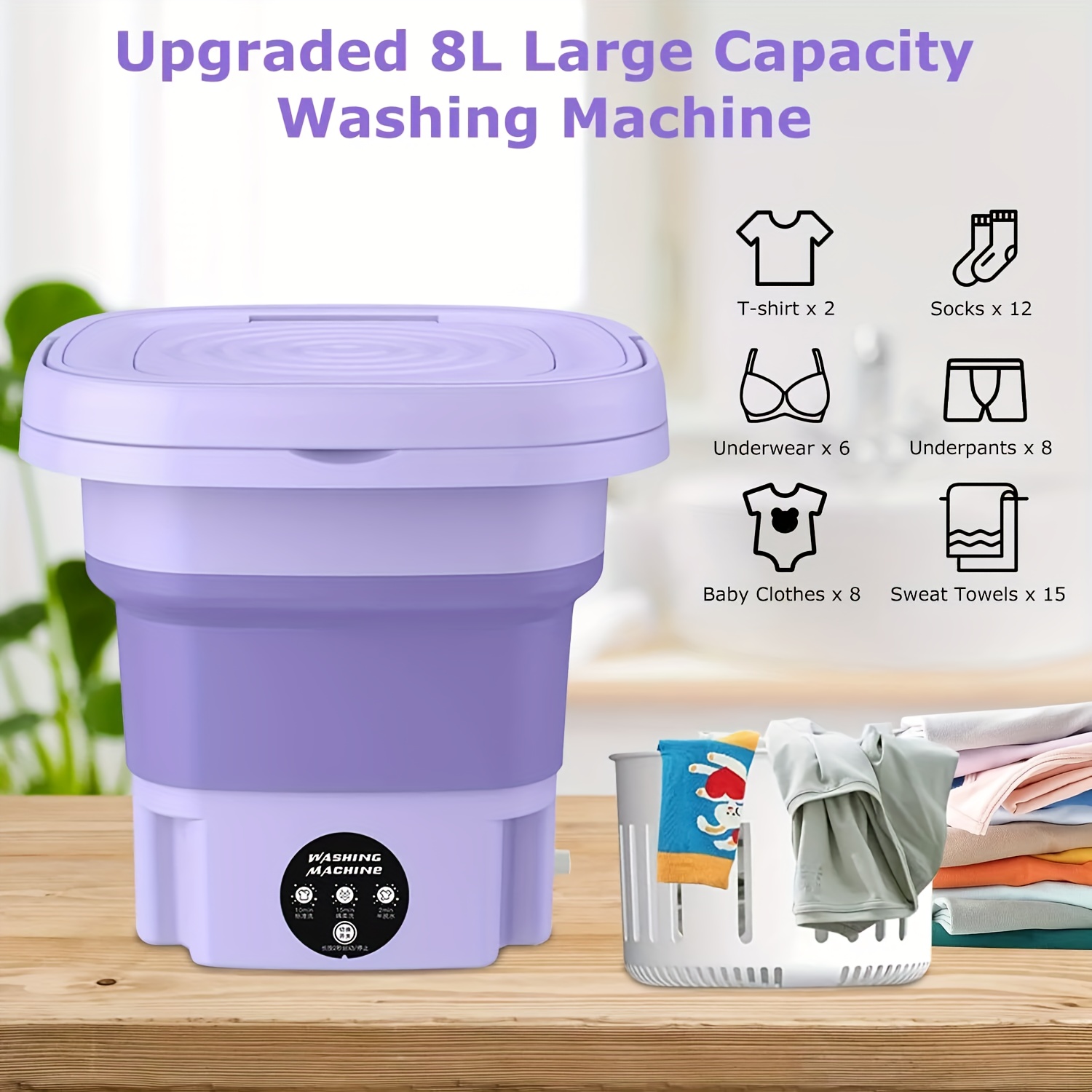 Portable Washing Machine with  - Baby Clothing Washing Machine recension och pris