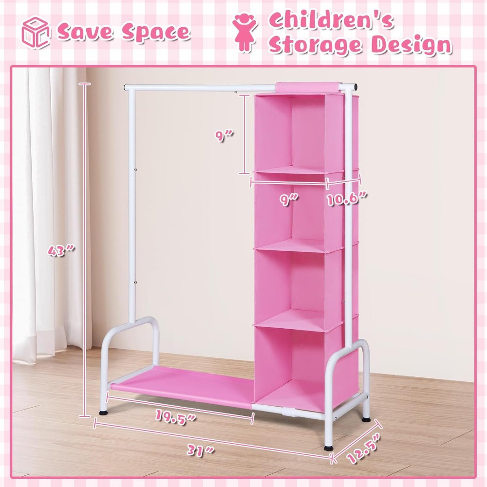 Tall Kids Clothing Rack with H - Baby Clothing Hanging Rack recension och pris