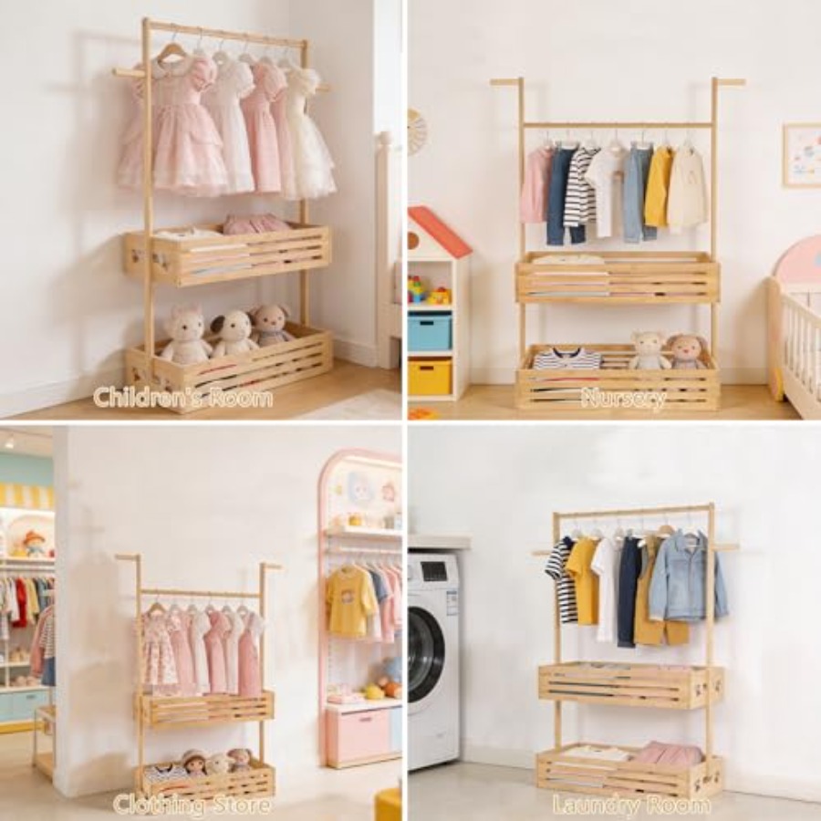 Extra Large Clothing Rack for  - Baby Clothing Hanging Rack recension och pris