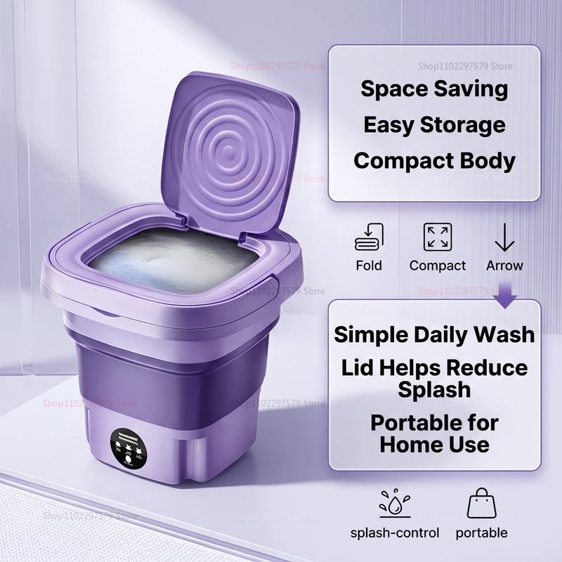 8L Portable Foldable Mini Wash - Baby Clothing Washing Machine recension och pris