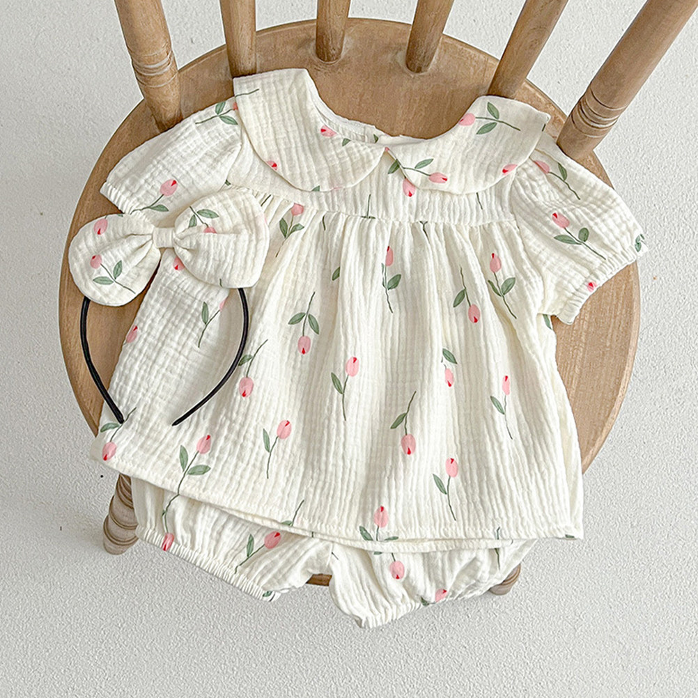 1Set Baby Girl Summer Short Sl - Baby Clothing Essentials Newborn recension och pris