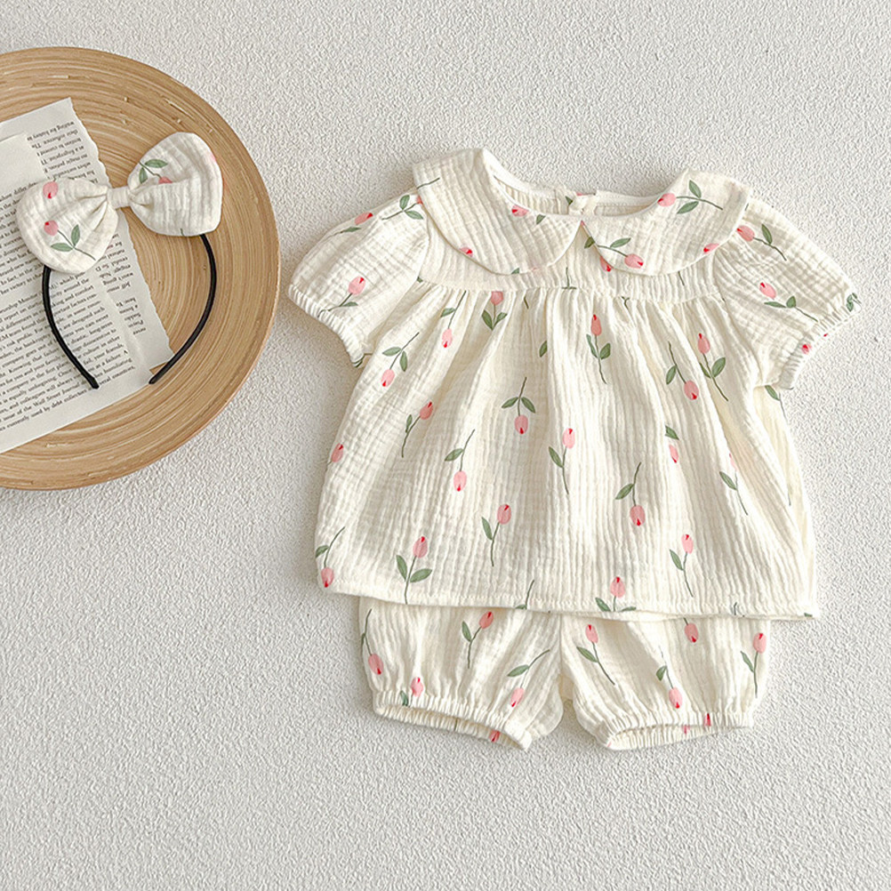1Set Baby Girl Summer Short Sl - Baby Clothing Essentials Newborn recension och pris