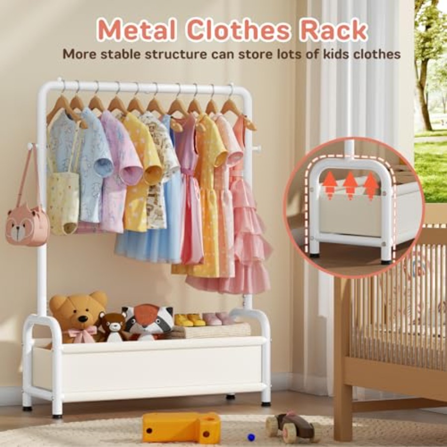 Clothing Rack with Storage She - Baby Clothing Hanging Rack recension och pris