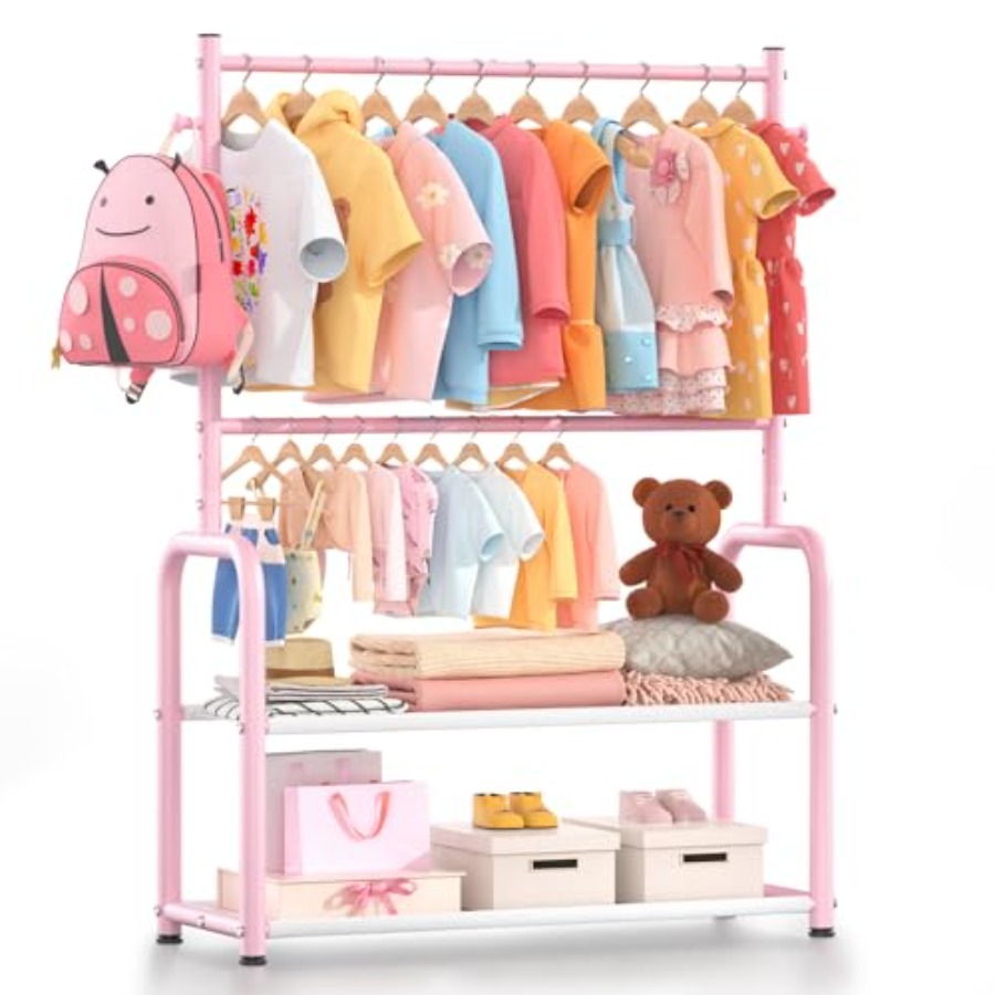 Clothing Rack with 2-Layer Sto - Baby Clothing Hanging Rack recension och pris