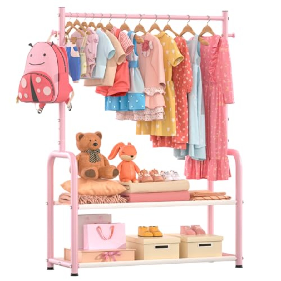 Clothing Rack with 2-Layer Sto - Baby Clothing Hanging Rack recension och pris
