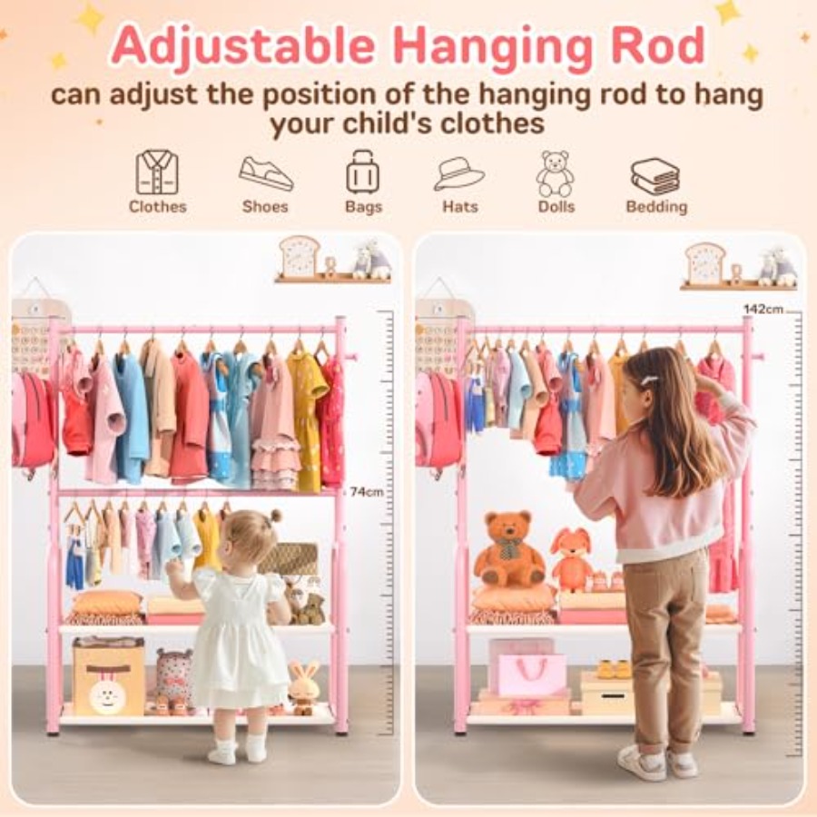Clothing Rack with 2-Layer Sto - Baby Clothing Hanging Rack recension och pris